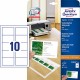 Wizytówki Quick&Clean 85 x 54 mm, 100 szt., 200 g, matowe, białe, Avery Zweckform