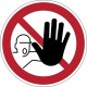 Znacznik podłogowy - symbol „Nieupoważnionym wstęp wzbroniony”