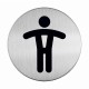 Tabliczka Ø83 symbol "WC MĘSKI"