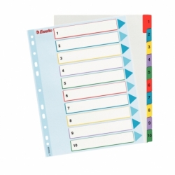 Przekładki kartonowe Mylar A4 Maxi Esselte 1-10