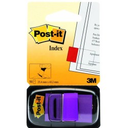 ZakﾅＢdki indeksujﾄ�ce POST-ITﾂｮ (680-8), PP, 25,4x43,2mm, 50 kart., purpurowe