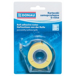 Karteczki samoprzylepne w rolce Donau, 50mmx10m, jasnożółty