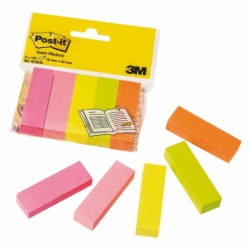 Zakładki indeksujące papierowe Post-it 26 x 76 mm, neonowe