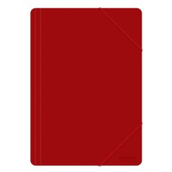Teczka z gumkﾄ� OFFICE PRODUCTS, A4, PP, 500mikr., 3-skrz., czerwona