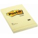 Karteczki samoprzylepne POST-IT® w kratkę (662), 102x152mm, 1x100 kart., żółte