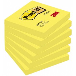 Karteczki samoprzylepne POST-ITﾂｮ (654NY), 76x76mm, 1x100 kart., jaskrawy ﾅｼﾃｳﾅＵy