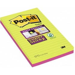 Karteczki samoprzylepne POST-IT® Super Sticky XXXL w linię (5845- SS), 127x203mm, 2x45 kart., paleta marrakesz