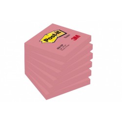 Karteczki samoprzylepne POST-IT® (654N), 76x76mm, 1x100 kart., jaskrawy różowy