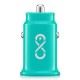 Uniwersalna ładowarka samochodowa EXC Cute, 2xUSB, 2,4A, miętowa