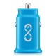 Uniwersalna ładowarka samochodowa EXC Cute, 2xUSB, 2,4A, niebieska