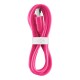 Uniwersalny kabel Micro USB EXC Whippy, 0,9m, różowy