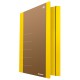 Teczka z gumką DONAU Life, Karton, A4, 500gsm, 3-skrz., żółty