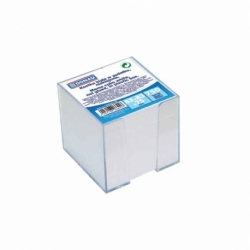 Pojemnik z karteczkami Donau biały 83x83x75mm