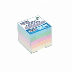 Pojemnik z karteczkami Donau kolorowy 83x93x75mm