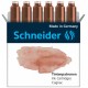 Naboje do piór SCHNEIDER, 6 szt., cognac / ciemnobrązowy