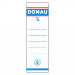 Etykiety wsuwane do segregatora DONAU, 48x153mm, dwustronne, 20szt.