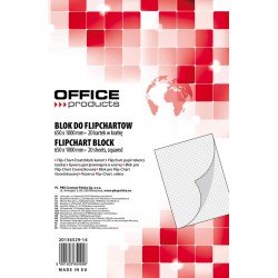 Blok do flipchartﾃｳw OFFICE PRODUCTS, kratka, 65x100cm, 20 kart., biaﾅＺ