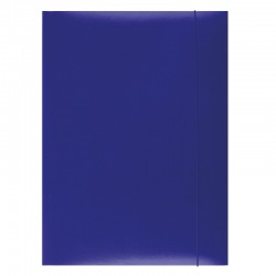 Teczka z gumkﾄ� OFFICE PRODUCTS, karton, A4, 300gsm, 3-skrz., niebieska