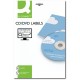 Etykiety na płyty CD/DVD Q-CONNECT, średnica 117mm, okrągłe, białe