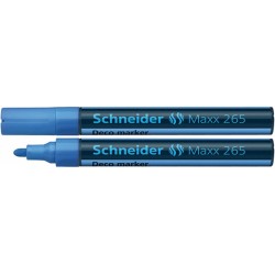 Marker kredowy SCHNEIDER Maxx 265 Deco, okrﾄ�gﾅＺ, 2-3mm, jasnoniebieski