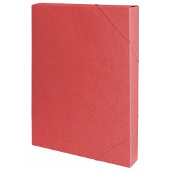 Teczka z gumką przestrz. OFFICE PRODUCTS, preszpan, A4/40, 450gsm, czerwona