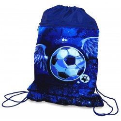 Worek szkolny DONAU Soccer Style, 42x32cm, niebieski