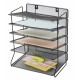 Sorter na dokumenty Q-CONNECT Office Set,&nbsp;metalowy, 6 półek, czarny