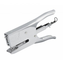 Zszywacz SAXDesign 630, zszywa do 40 kartek, na płasko, srebrny