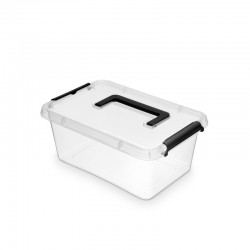 Pojemnik do przechowywania MOXOM Simple box, 4,5l, z rﾄ�czkﾄ�, transparentny