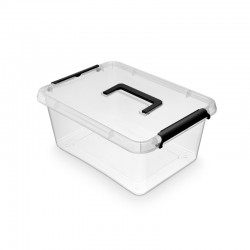 Pojemnik do przechowywania MOXOM Simple box, 12,5l, z rﾄ�czkﾄ�, transparentny