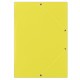 Teczka z gumką DONAU, karton, A4, 400gsm, 3-skrz., żółta