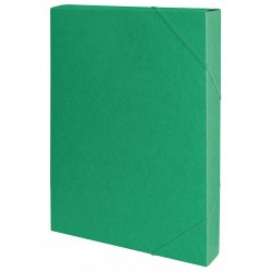 Teczka z gumką przestrz. OFFICE PRODUCTS, preszpan, A4/40, 450gsm, zielona