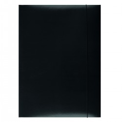Teczka z gumkﾄ� lakierowana A4 marki KBK, czarna
