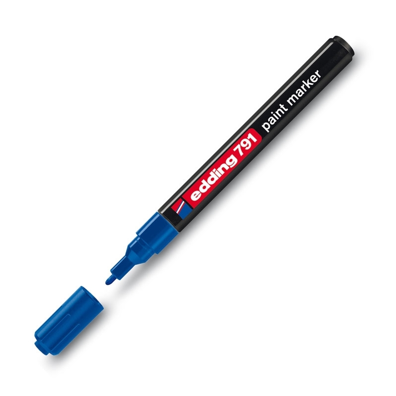 Marker EDDING 791 lakierowy z koﾅ�cﾃｳwkﾄ� 1-2mm niebieski