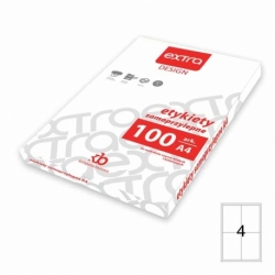 Etykiety samoprzylepne uniwersalne A4 Extra 100 ark., 105x148 mm