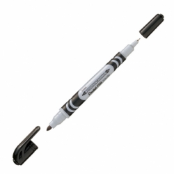 Marker dwustronny Pentel N65W Twin Tip czarny