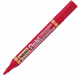 Marker permanentny ,okrﾄ�gﾅＺ 1,5mm ,PENTEL N850, czerwony