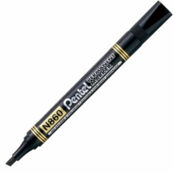 Marker permanentny Pentel N860 czarny ścięta końcówka