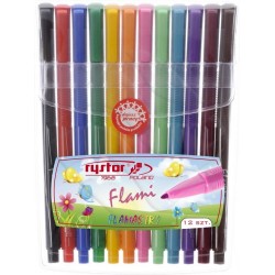 Flamastry Rystor Flami Etui, 12 kolorów