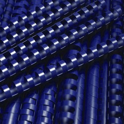 Grzbiety do bindowania plastikowe 12mm, 100 szt. niebieski