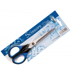 Nożyczki Centrum 17,5cm gumowany niebieski uchwyt