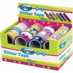 Taśma dekoracyjna Centrum 15mmx3m glitter 48 szt. display