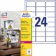 Etykiety Heavy Duty Avery Zweckform A4, 100 ark./op., 63,5 x 33,9 mm, białe, poliestrowe