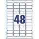 Etykiety Heavy Duty Avery Zweckform A4, 20 ark./op., 45,7 x 21,2 mm, białe, poliestrowe